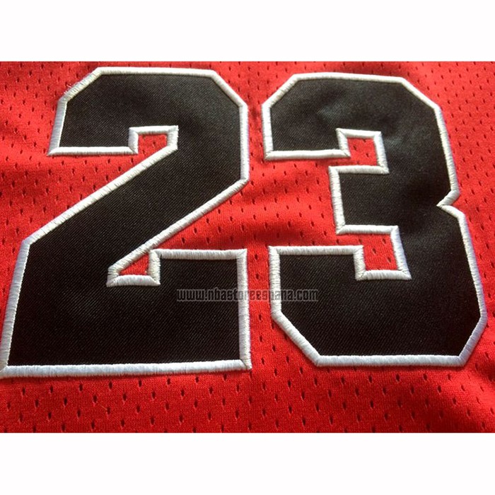 Camiseta Michael Jordan NO 23 Rojo Negro